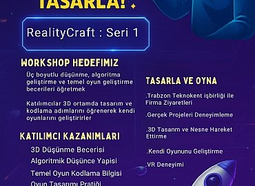 Teknokent'te Game workshop RealityCraft